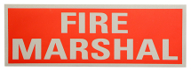 FIRE MARSHAL REFLECTIVE BACK [250x90MM]