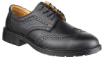 FS44 AMBLERS BLACK BROGUE SHOE SIZE 10 FS44 AMBLERS BLACK BROGUE SHOE SIZE 10