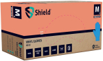 GD13 SHIELD 2 BLUE VINYL GLOVE POWDER FREE MEDIUM PER 100