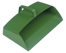 GREEN 12inch WIDE ENCLOSED PLASTIC DUST PAN