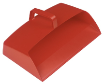RED 12inch WIDE ENCLOSED PLASTIC DUST PAN