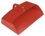 RED 12" WIDE ENCLOSED PLASTIC DUST PAN
