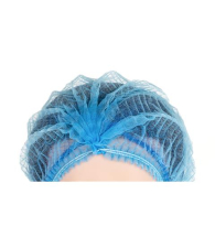 BLUE PLEATED STYLE MOB CAPS (100)