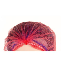 RED PLEATED STYLE MOB CAPS (100)