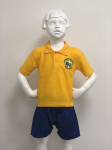 GOLD POLO SHIRT AGE 11-12 WITH LONGSANDS LOGO (32")