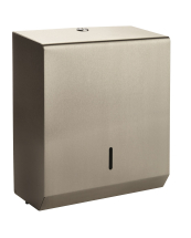 BRUSHED STAINLESS STEEL C/FOLD LARGE HAND TOWEL DISPENSER