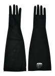 SC107/09 60CM MEDIUM WEIGHT BLACK RUBBER GAUNTLETS
