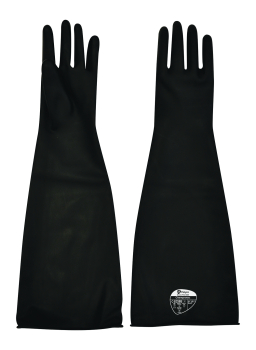 SC107/09 60CM MEDIUM WEIGHT BLACK RUBBER GAUNTLETS SC107/09 60CM MEDIUM WEIGHT BLACK RUBBER GAUNTLETS