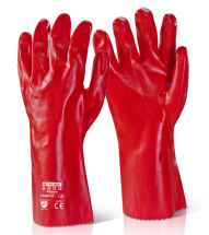 PVC GAUNTLET RED 14inch