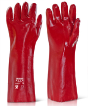 PVC GAUNTLET RED 18inch