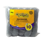 GALVANISED STEEL SCOURERS 80G (10 PER PK)