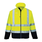 HI-VIS CONTRAST SOFTSHELL SIZE SML YELLOW/NAVY