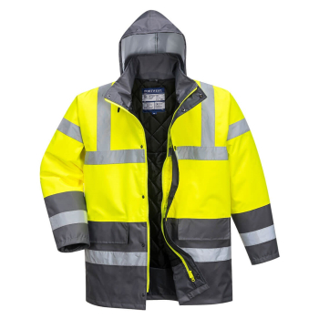 CONTRAST TRAFFIC JACKET MED YELLOW/GREY
