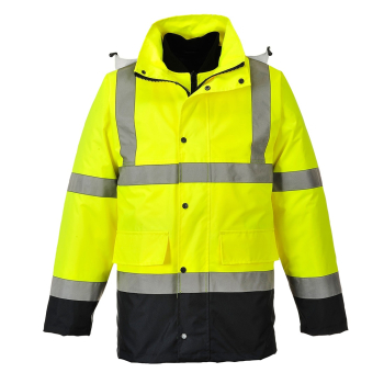HI-VIS 4IN1 CONTRAST JACKET SIZE SML YELLOW/NAVY