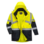 HI-VIS BREATHABLE JACKET SIZE MED YELLOW/NAVY