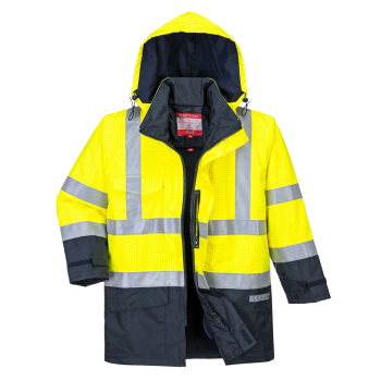 HI-VIS MULTI PROTECTION JACKET SIZE MED YELLOW/NAVY