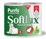 SOFTLUX (PURRFS) 3 PLY WHITE TOILET ROLL (10 x 4)