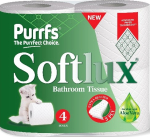 SOFTLUX (PURRFS) 3 PLY WHITE TOILET ROLL (10 x 4) ALOE VERA