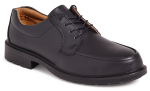 BLACK LEATHER SAFETY LACE UP GIBSON SHOE S:8