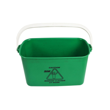 OBLONG BUCKET 9 LITRE GREEN 14Inch LONG WINDOW CLANER AT WORK
