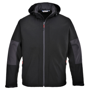 SOFTSHELL WITH HOOD SIZE SML BLACK