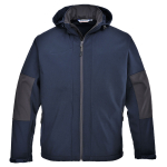 SOFTSHELL WITH HOOD SIZE MED NAVY