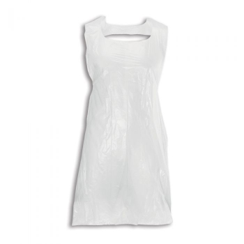 WHITE POLYTHENE DISPOSABLE APRONS PACK 600