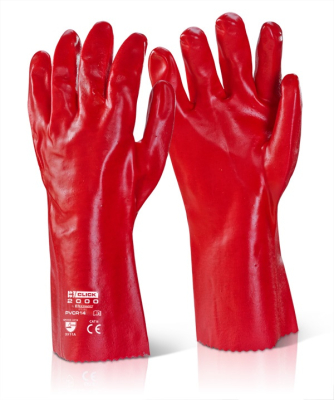 CLICK PVC GAUNTLET RED CLICK PVC GAUNTLET RED